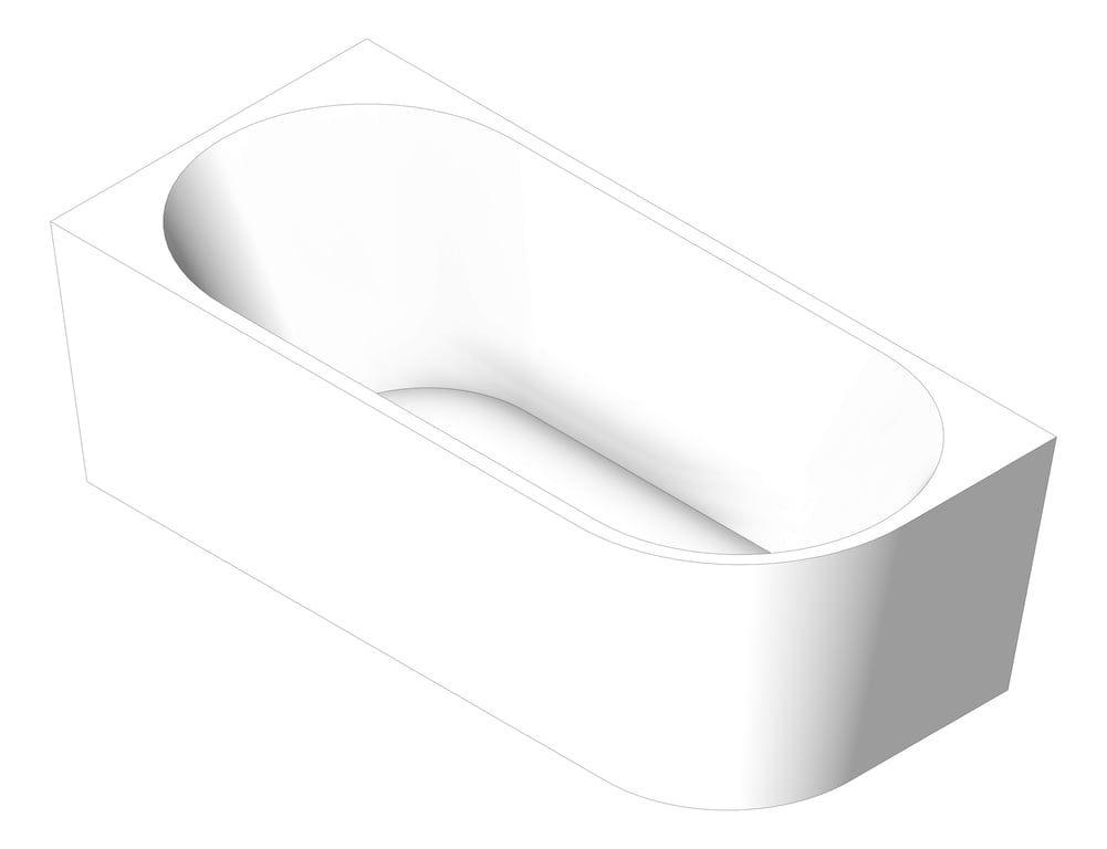 Bath Corner Fienza Isabella 1700 Right